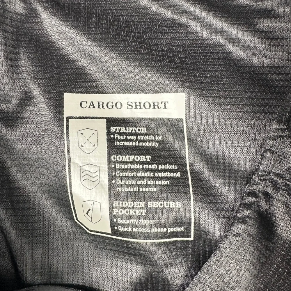Orvis Mens Tech Cargo Shorts Black Size 42 Hiking Fishing Tech Cargo Lightweight - Picture 13 of 16